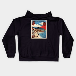 Zihuatanejo Mexico Vintage Poster Tourism Kids Hoodie